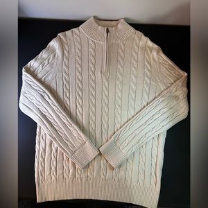 Brooks Brothers Cable Knit Quarter Zip